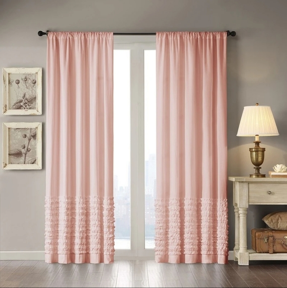 🆕️ 1 LEFT! Madison Park Oversized Ruffles Window Curtains - Picture 3 of 5